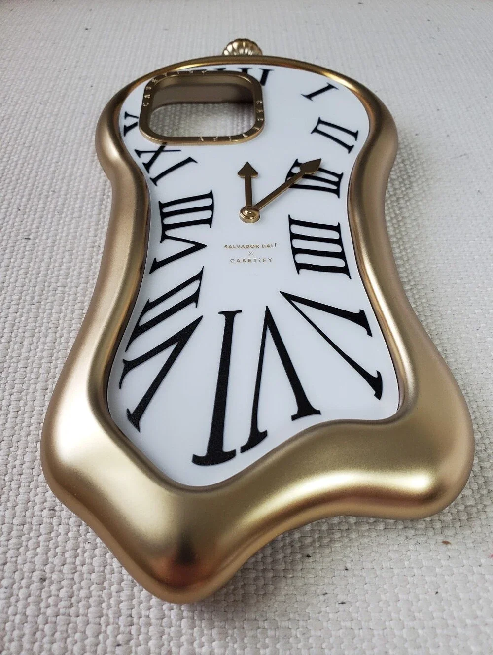 Casetify Salvador Dalí Melting Clock iPhone Case Gold & White